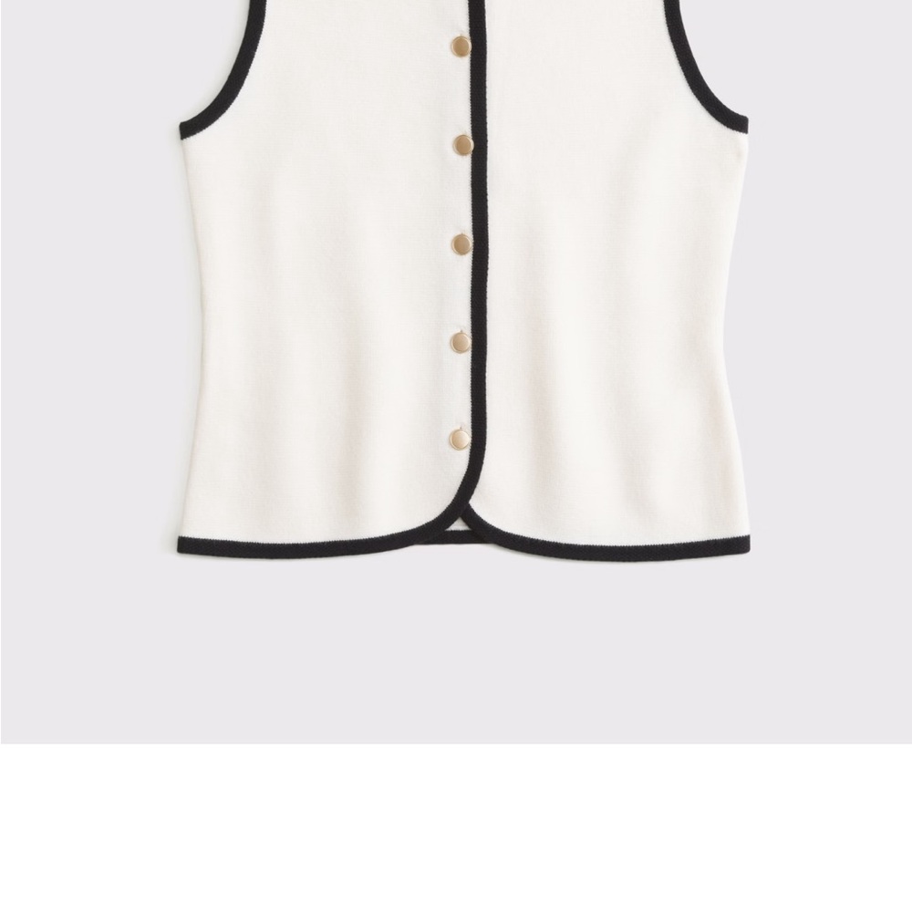 The A&F Mara High-V LuxeLoft Sweater Vest - L